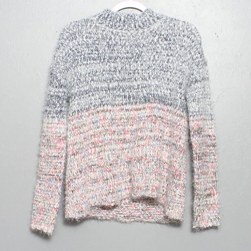 Maurice’s marled fuzzy knit color block sweater